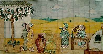 Mural de azulejos em S. Barnabé